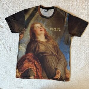 INTO THE AM....BRUH Graphic T-Shirt All Over Print Novelty Tee